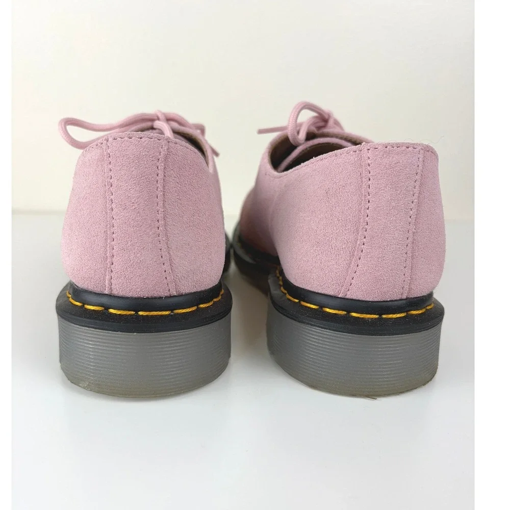 Dr Martens 1461 Iced Chalk Pink Suede Oxford Shoes W10 M9 27558279 Box